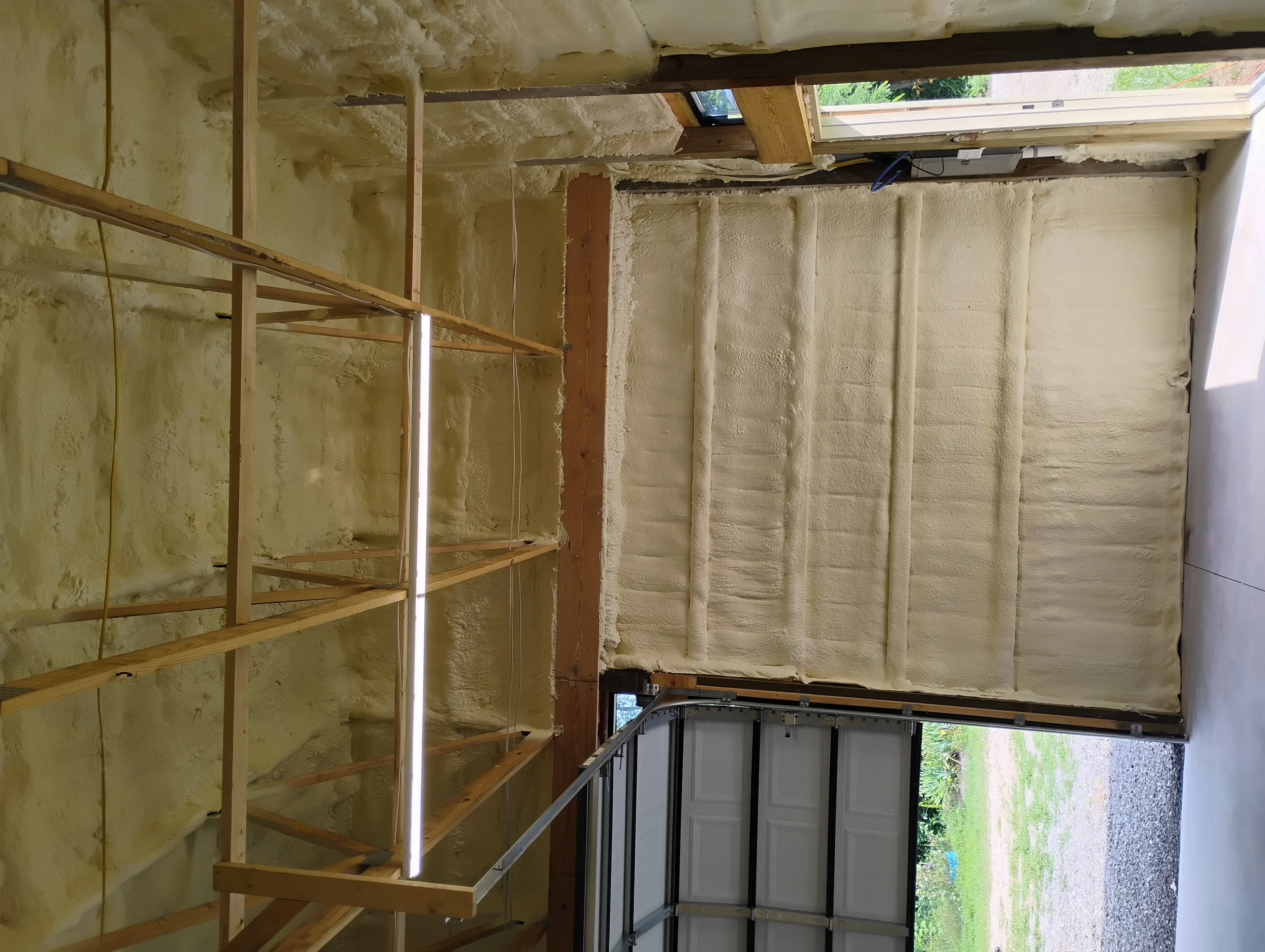 Finished foam around framing